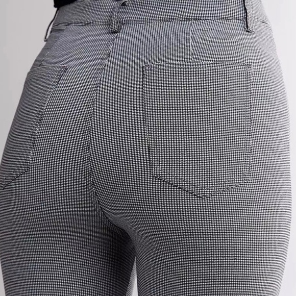 UO | Shinestar High Rise Gingham Plaid Stretch Pants - Picture 2 of 3